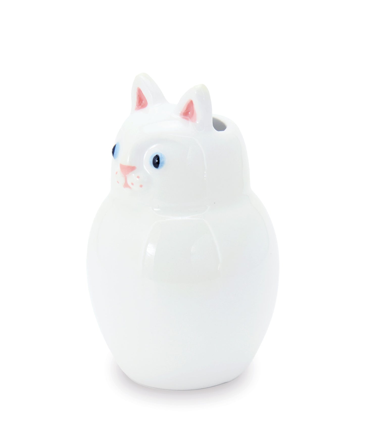 gattino bianco vaso in ceramica macula