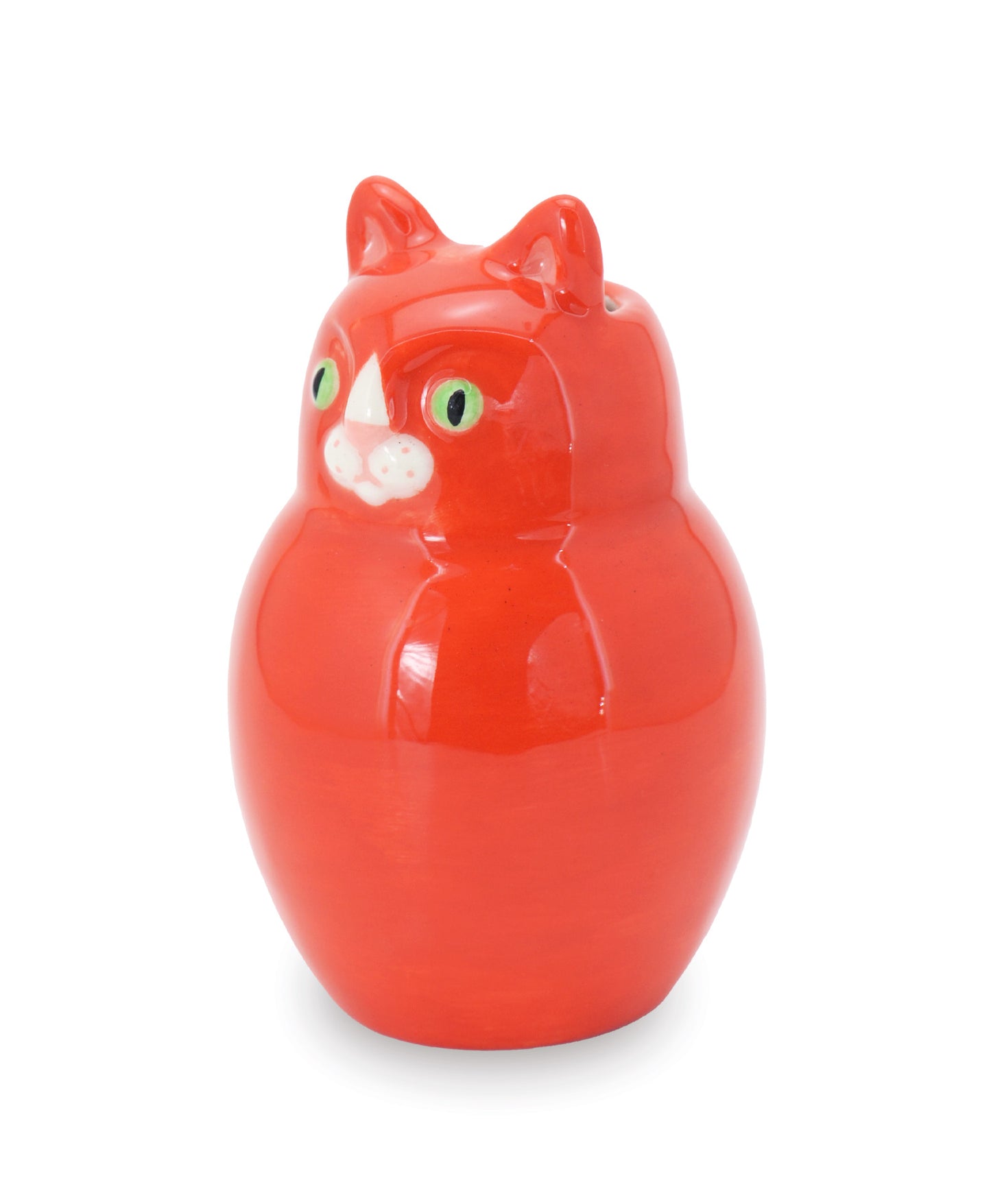 gattino rosso vaso in ceramica macula