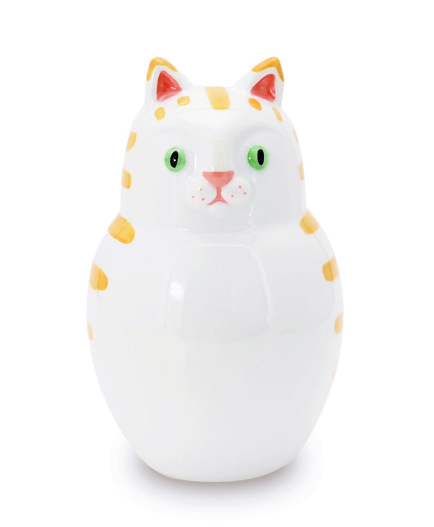 gattone tigrato arancio vaso in ceramica macula