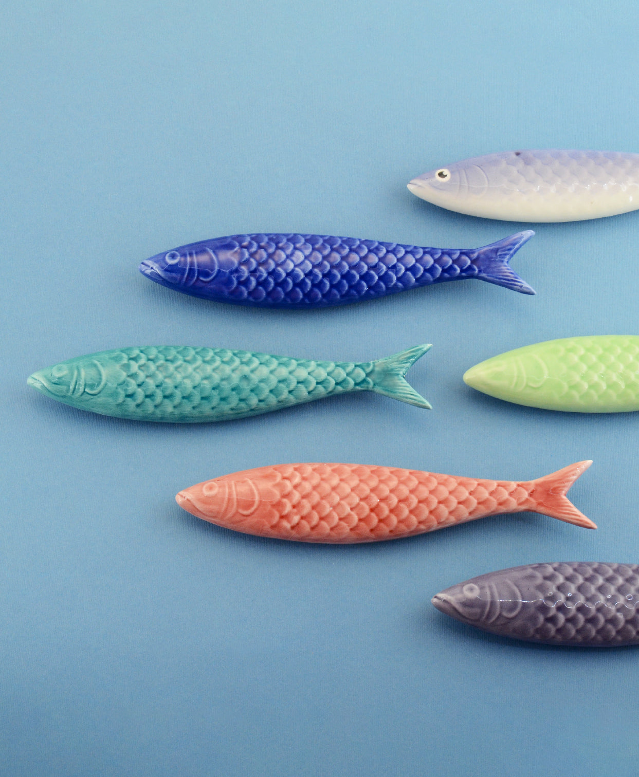 sardine colori assortiti decorazioni da parete in ceramica fatta a mano macula