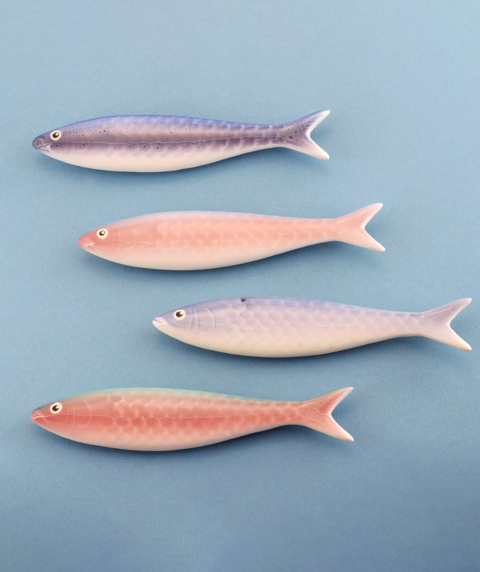 sardine colori assortiti decorazioni da parete in ceramica fatta a mano macula