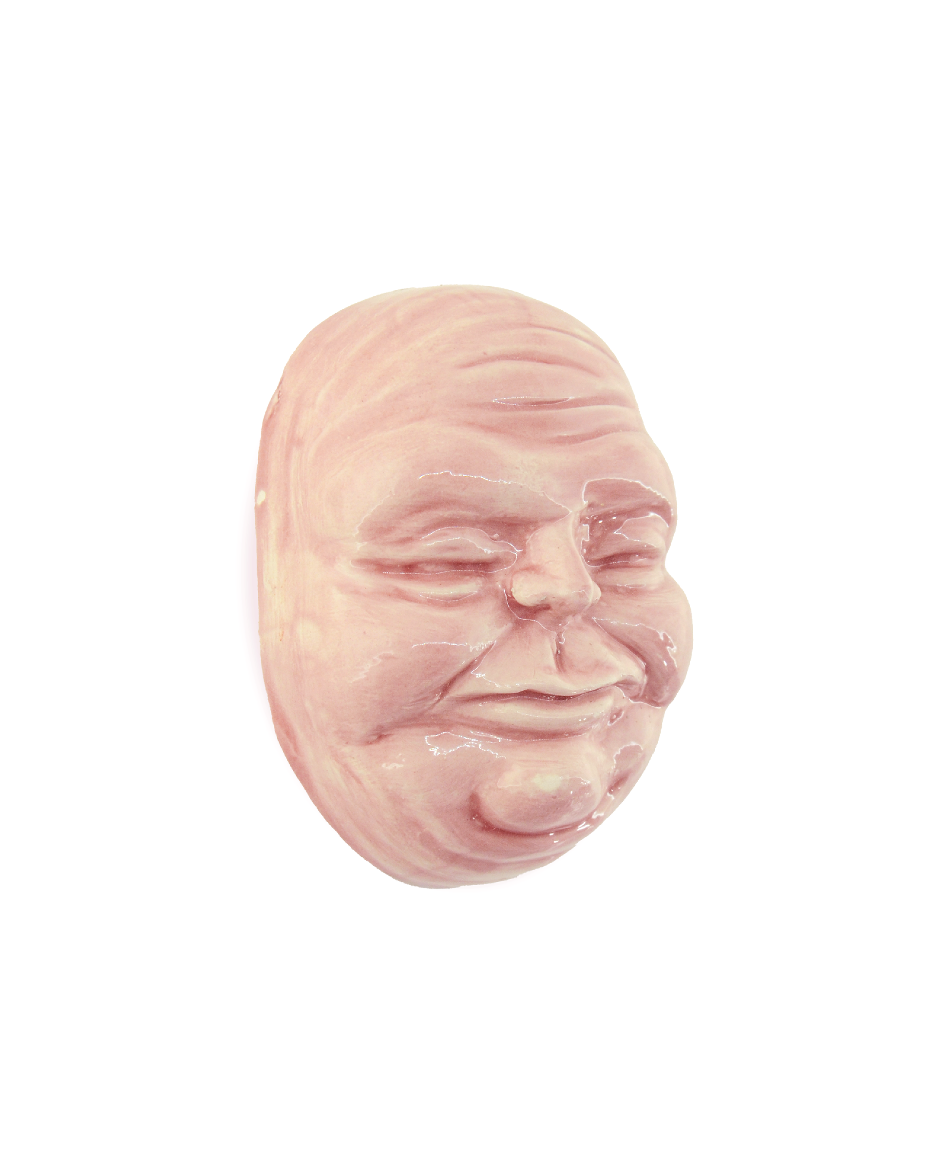 faccina rosa chiaro decorazione da parete in ceramica macula