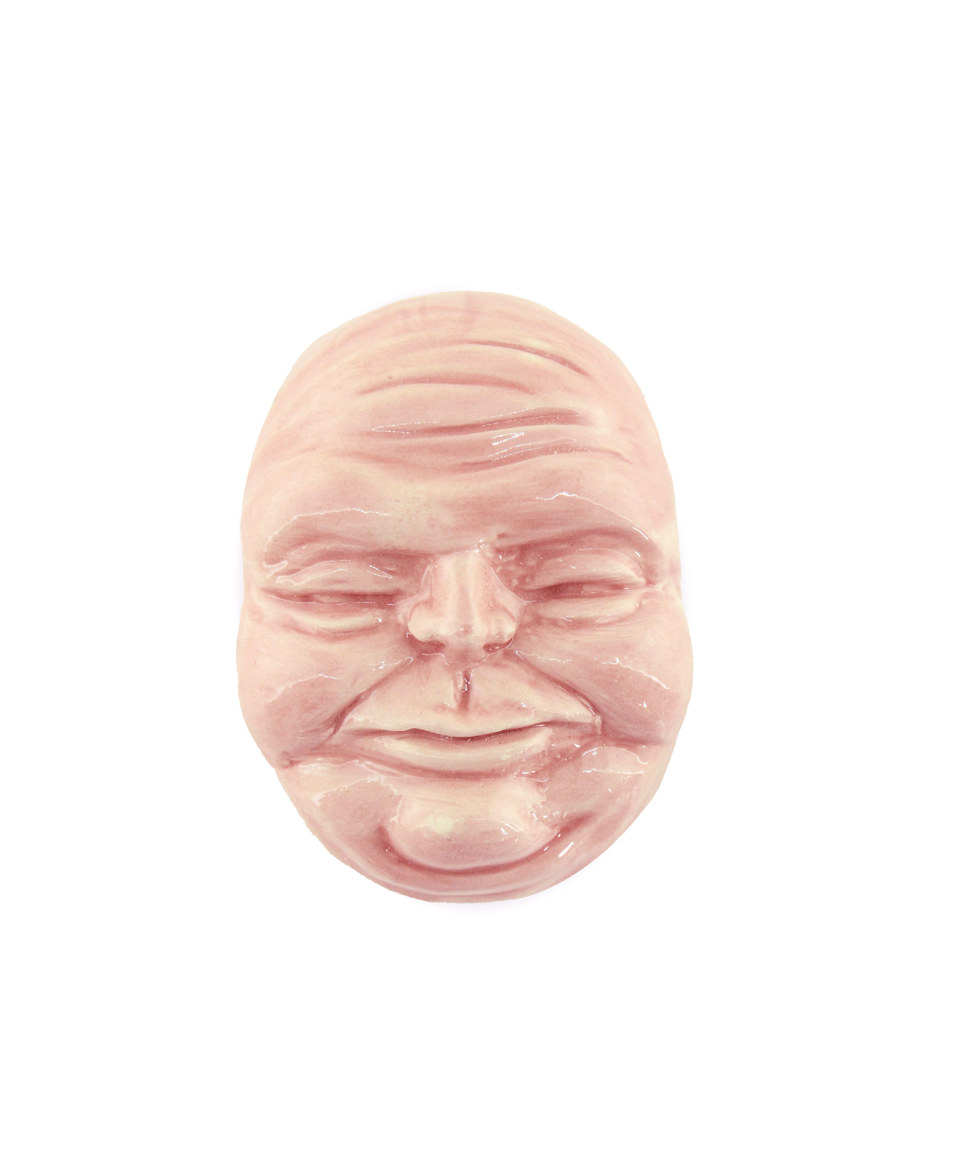 faccina rosa chiaro decorazione da parete in ceramica macula