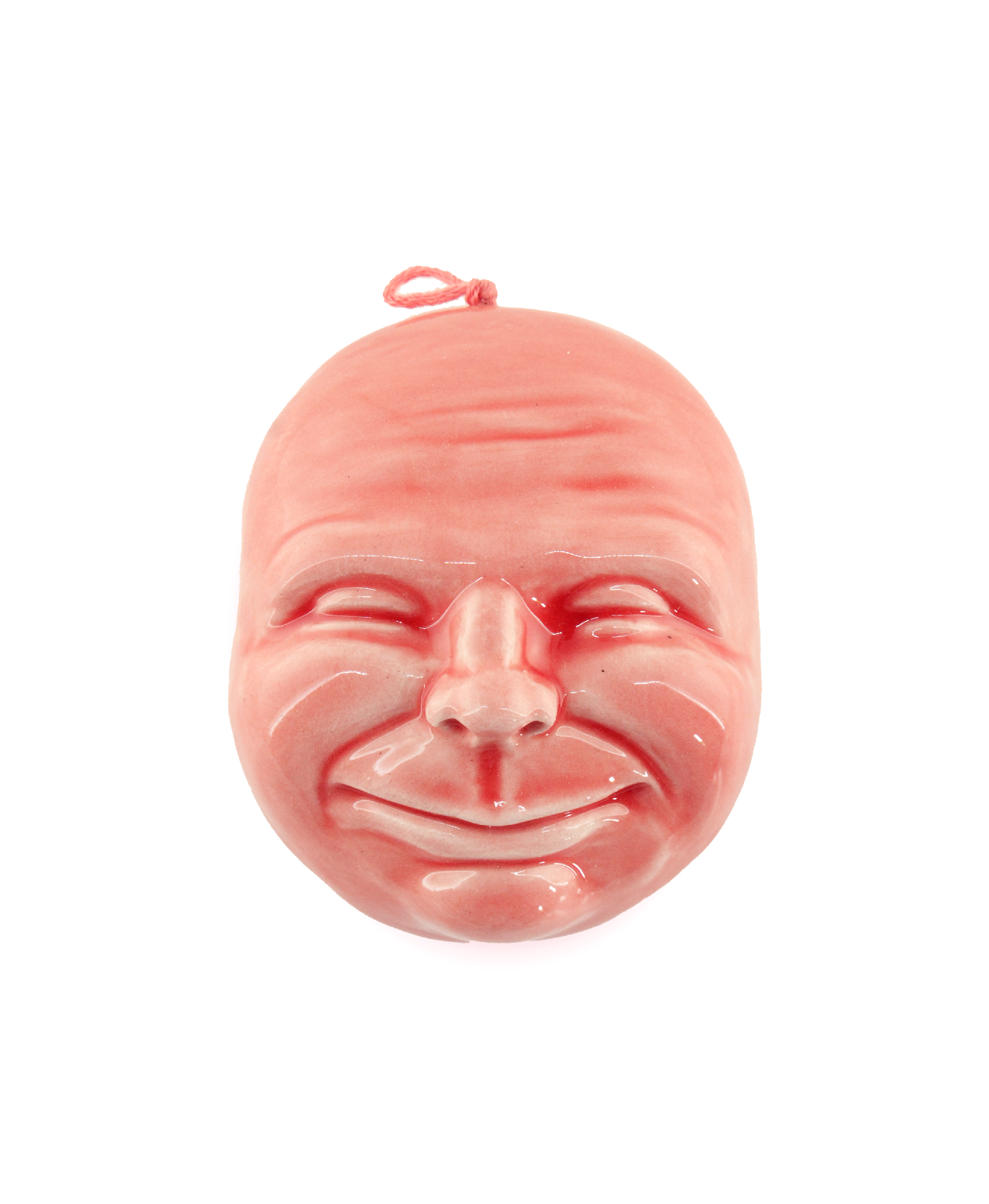 faccina rosa decorazione da parete in ceramica macula