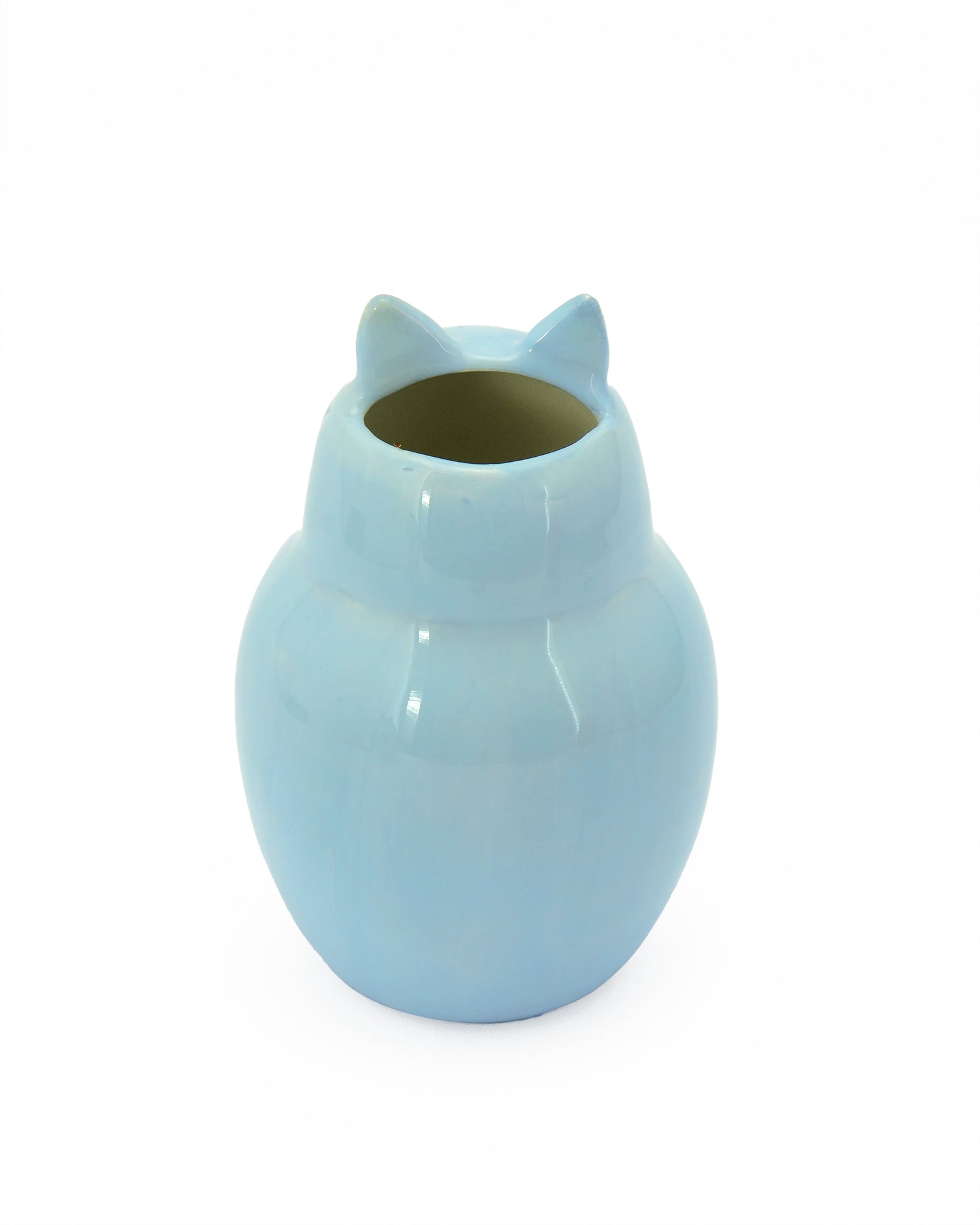 gattino azzurro vaso in ceramica macula