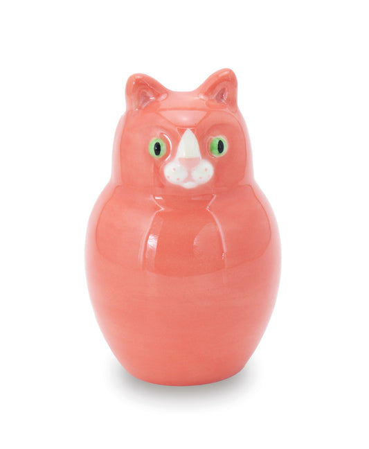 gattino corallo vaso in ceramica macula