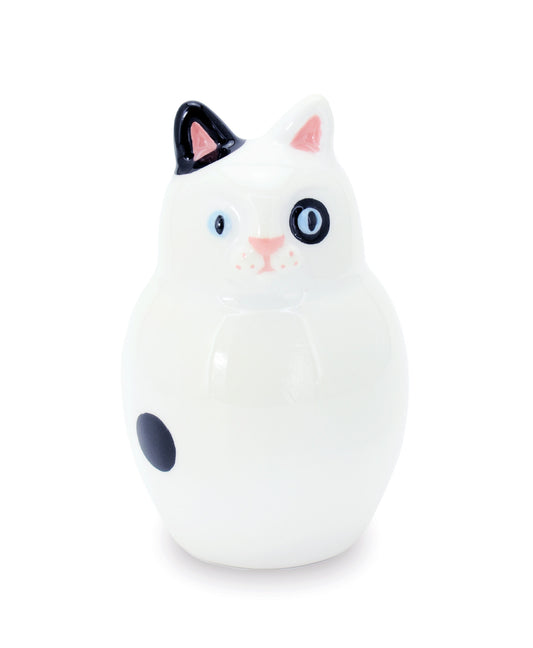 Gattino White - red dots 