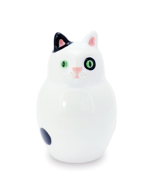 Gattino White - red dots 