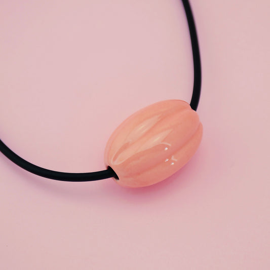 collana perla rosa in ceramica macula