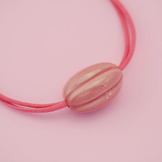 collana perla rosa in ceramica macula