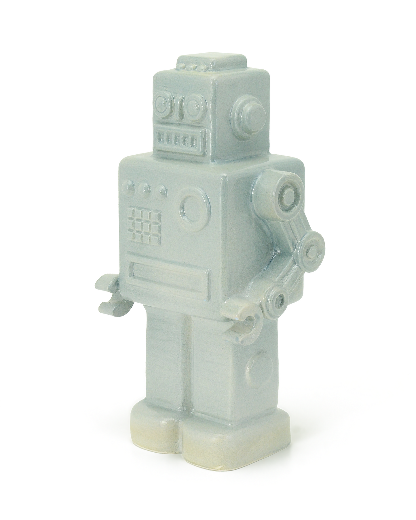 robot grigio scultura ceramica macula