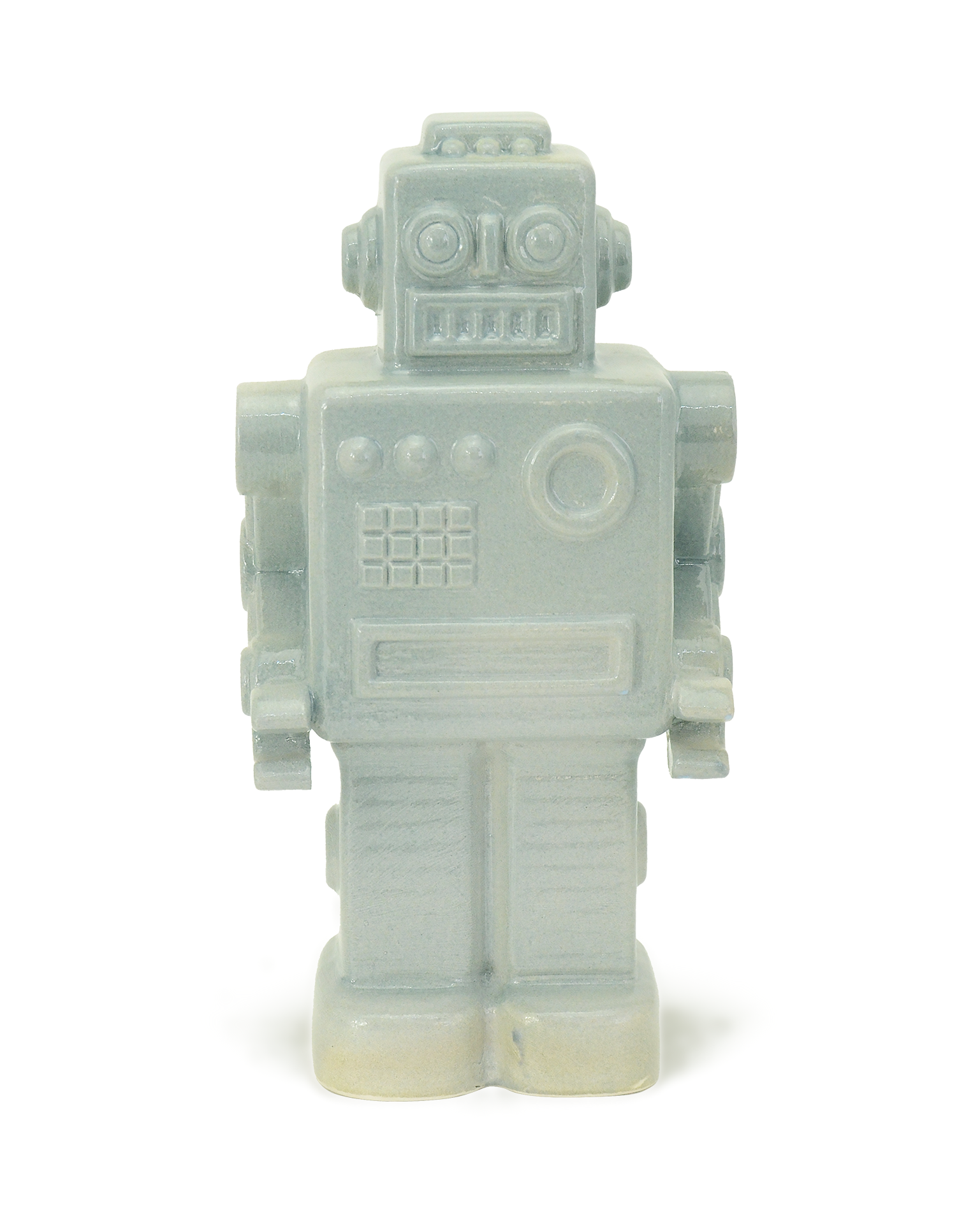 robot grigio scultura ceramica macula